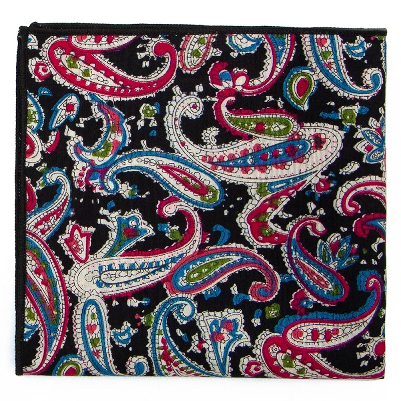 Хлопковый платок, новинка, 25x25 см, с цветочным принтом, Пейсли, карманные квадраты, модный винтажный костюм, карман, полотенце, носовой платок для мужчин