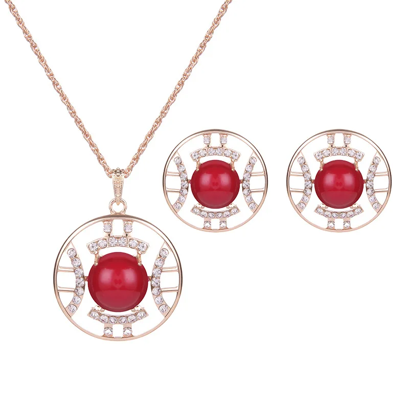 Простой Fashion Jewelry из двух частей колье серьги костюм производители питания|necklace