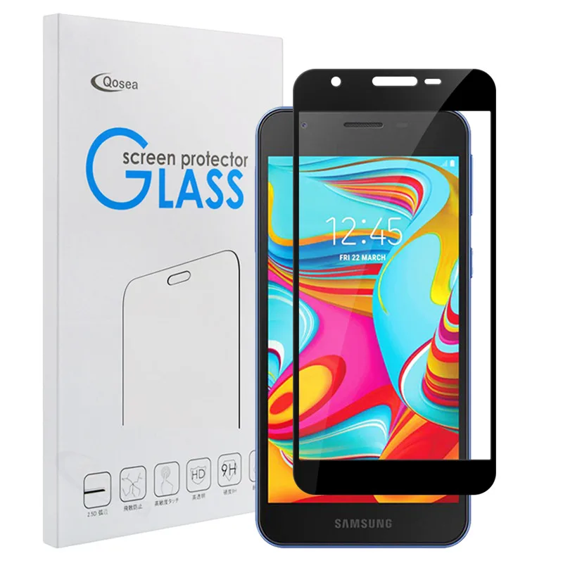 Qosea Smartphone Screen Protector For Samsung Galaxy J3 2019 Tempered Glass 9H 4D Full Film Cover M30 A50 A2 Core | Мобильные