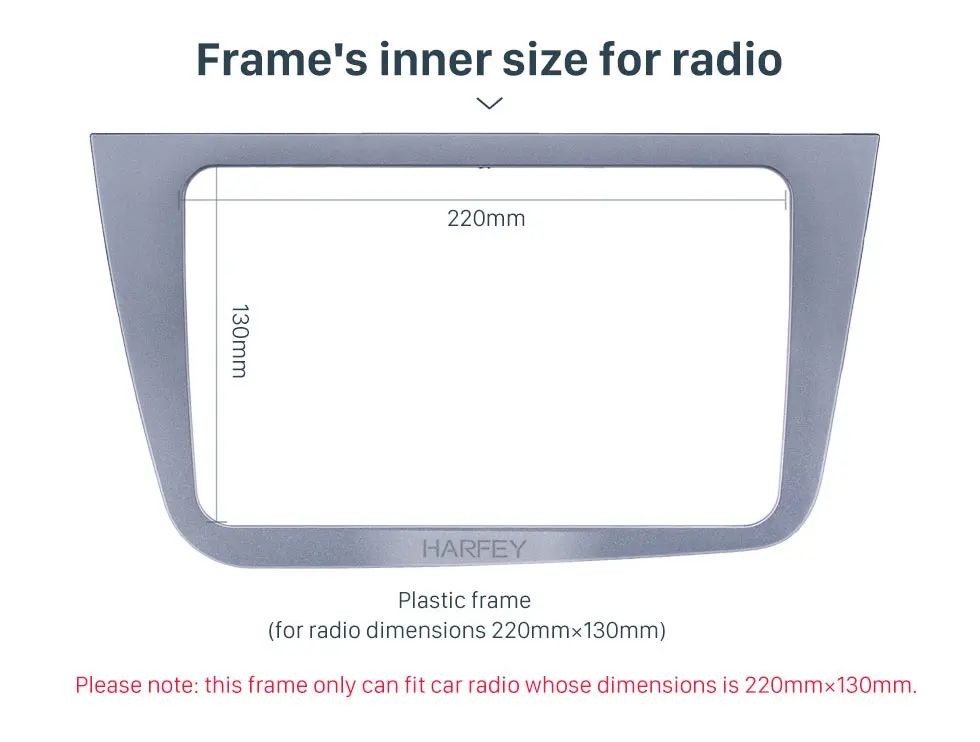 Harfey 220*130 мм Автомобильная Радио панель для 2004+ SEAT ALTEA RHD стерео приборная панель Авто Монтажная рамка Монтажная панель комплект отделка