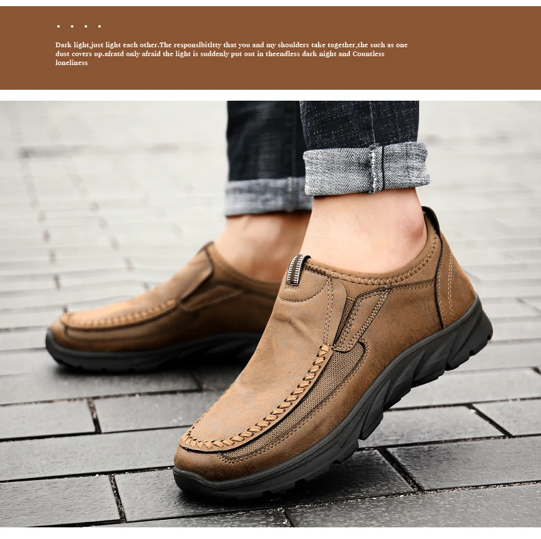 Men Casual Shoes Loafers Sneakers 2021 New Fashion Handmade Retro Leisure Loafers Shoes Zapatos Casuales Hombres Men Shoes