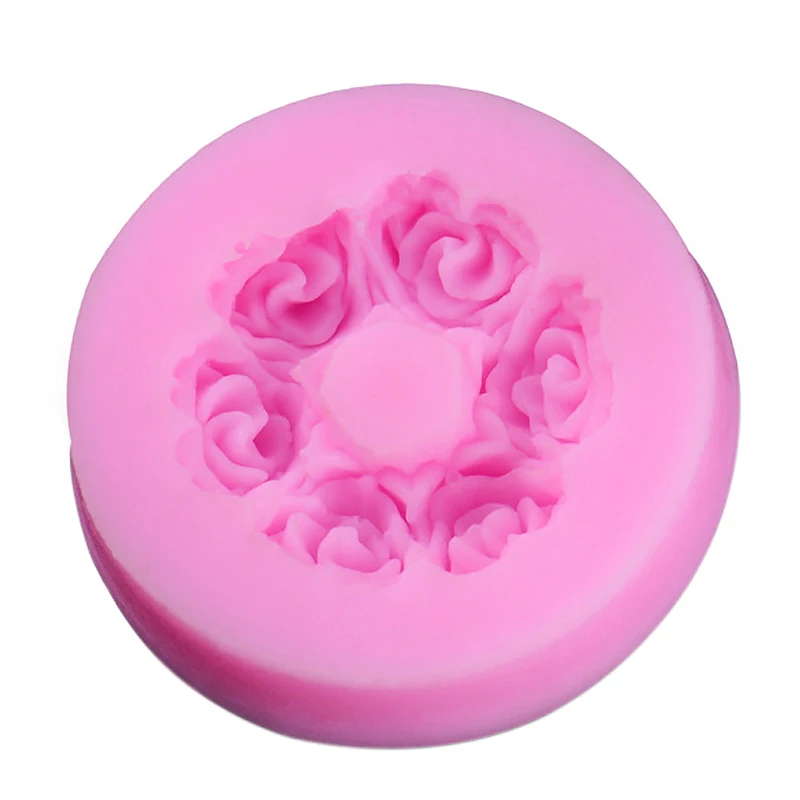 New-6-Roses-Flower-Silicone-Baking-Forms-Fondant-Cake-Chocolate-Sugar-Craft-Mold-Silicone-Tools-DIY