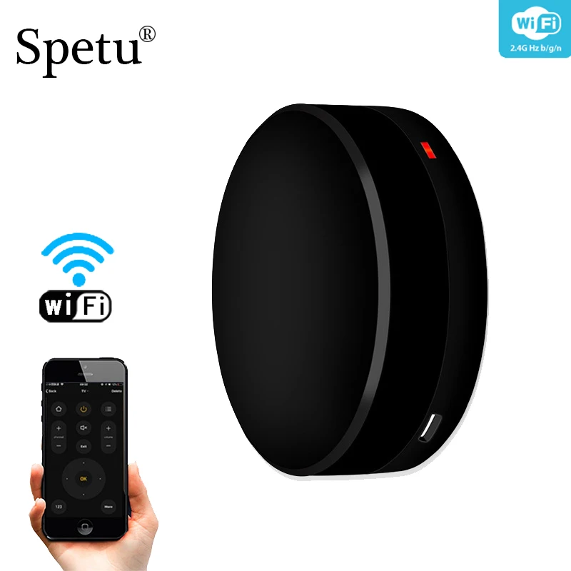 

Spetu Wifi Smart Universal Remote Control TV Infrared Transponder Work Amazon alexa,Goole Assistant,IFTTT Smart Home Automation