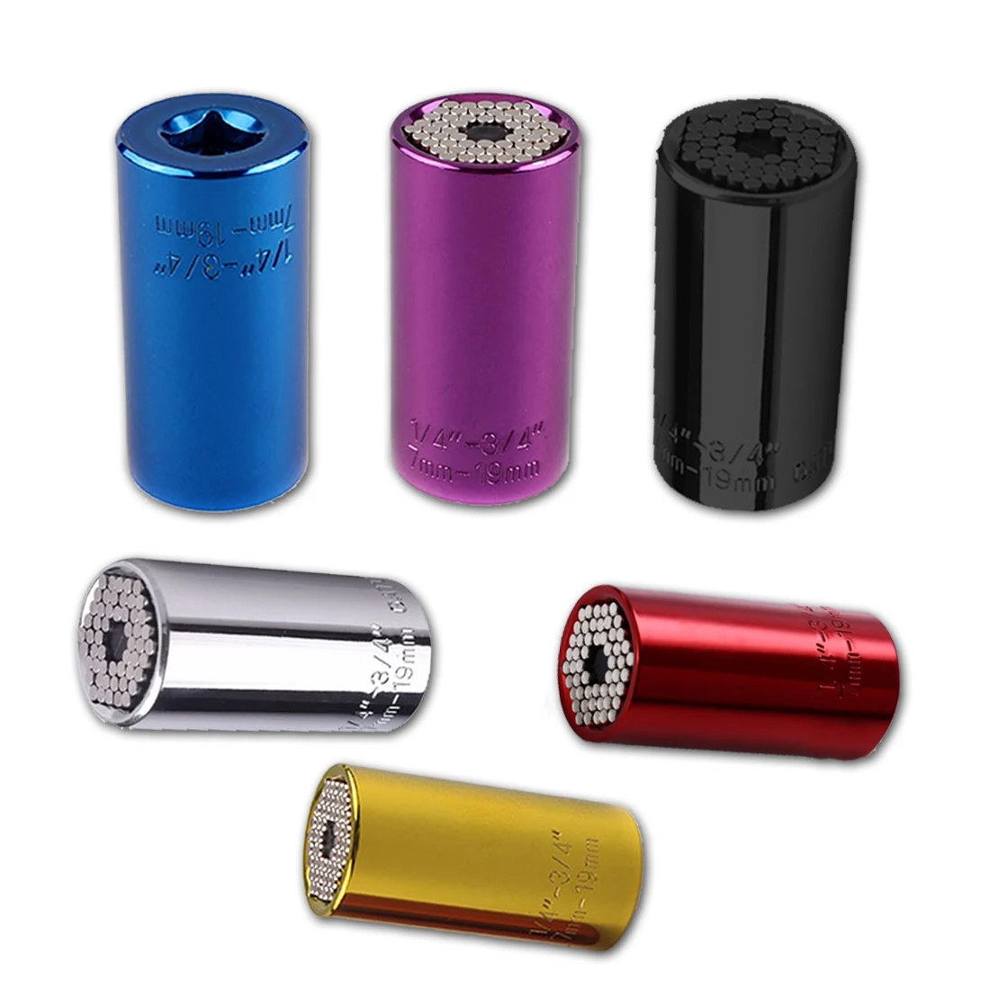 

Torque Wrench Head Set Socket Sleeve 7-19mm Power Drill Ratchet Bushing Spanner Key Magic Grip Multi Hand Tools