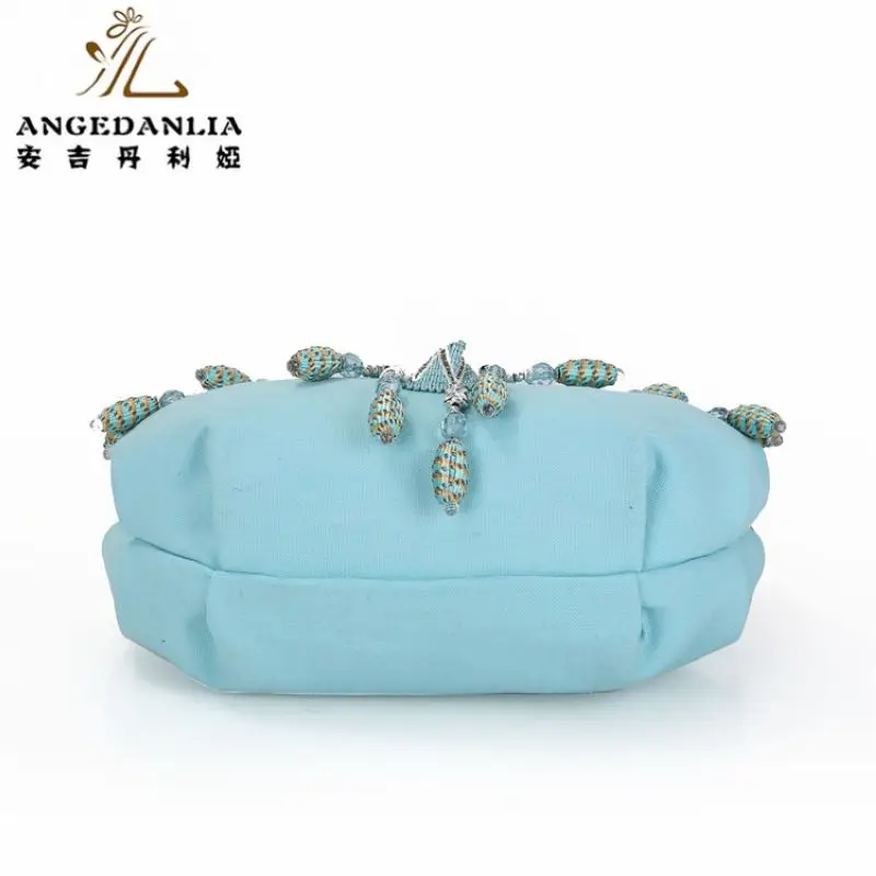 Us 29 9 Canvas Tote Bags Bulk Blue Color Vintage With Beads Bohemian Boho Bag Cotton Fabric National Folk Custom Ethnic In Shoulder
