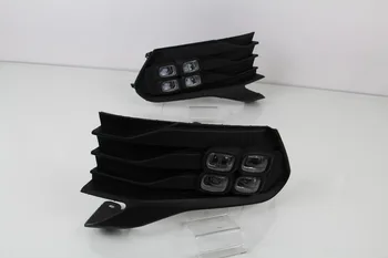 

eOsuns led drl daytime running light fog lamp for toyota vios 2016-2017 with yellow turn signal, wireless switch