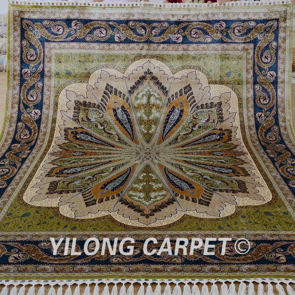 Compare Prices On Turkish Silk Rugs Online Ping Low Price Yilong 8 X10 Handmade Oriental Rug Large Antique Green Turkish Carpet 1896