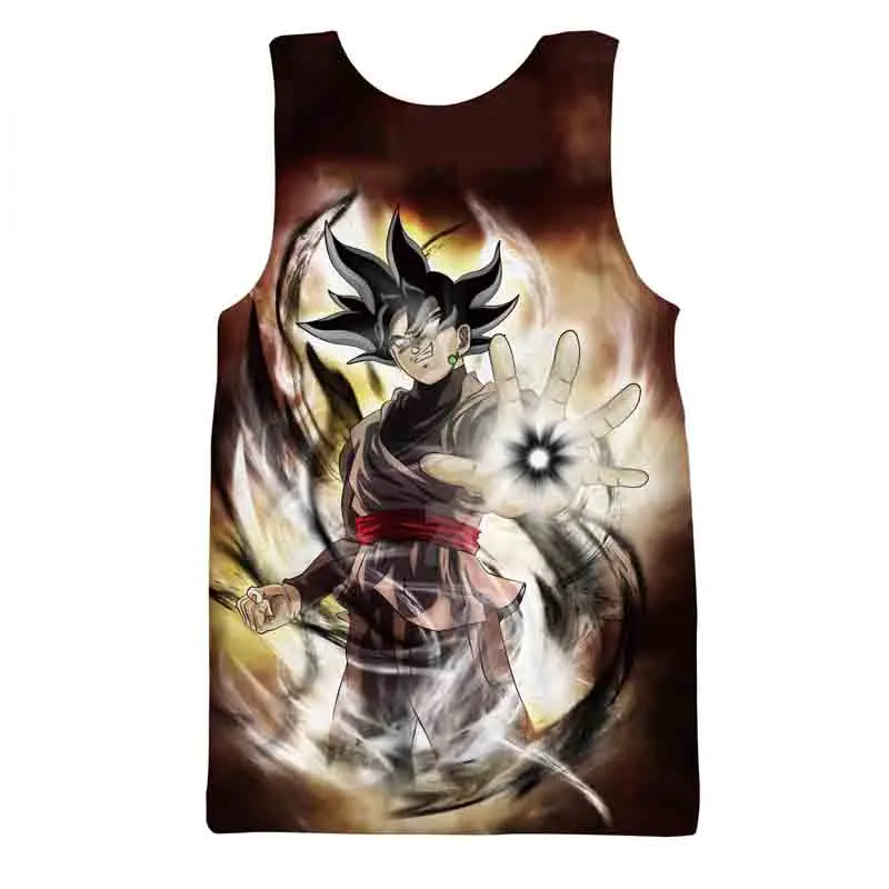 Dragon Ball Z мужские летние Майки Топы Супер Саян Гоку черный Vegeta Vegetto Frieza Majin Buu майка для занятий бодибилдингом Спортивная одежда для фитнеса