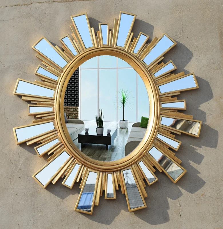 European-style bathroom mirror vitreous glass veneer mirror sunglasses porch decorative mirror dressing table mirror