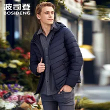 BOSIDENG пуховик для мужчин, пуховое пальто, высокое качество, наполнитель 90% утиный пух, водонепроницаемый, с капюшоном, высокое качество, B70131109