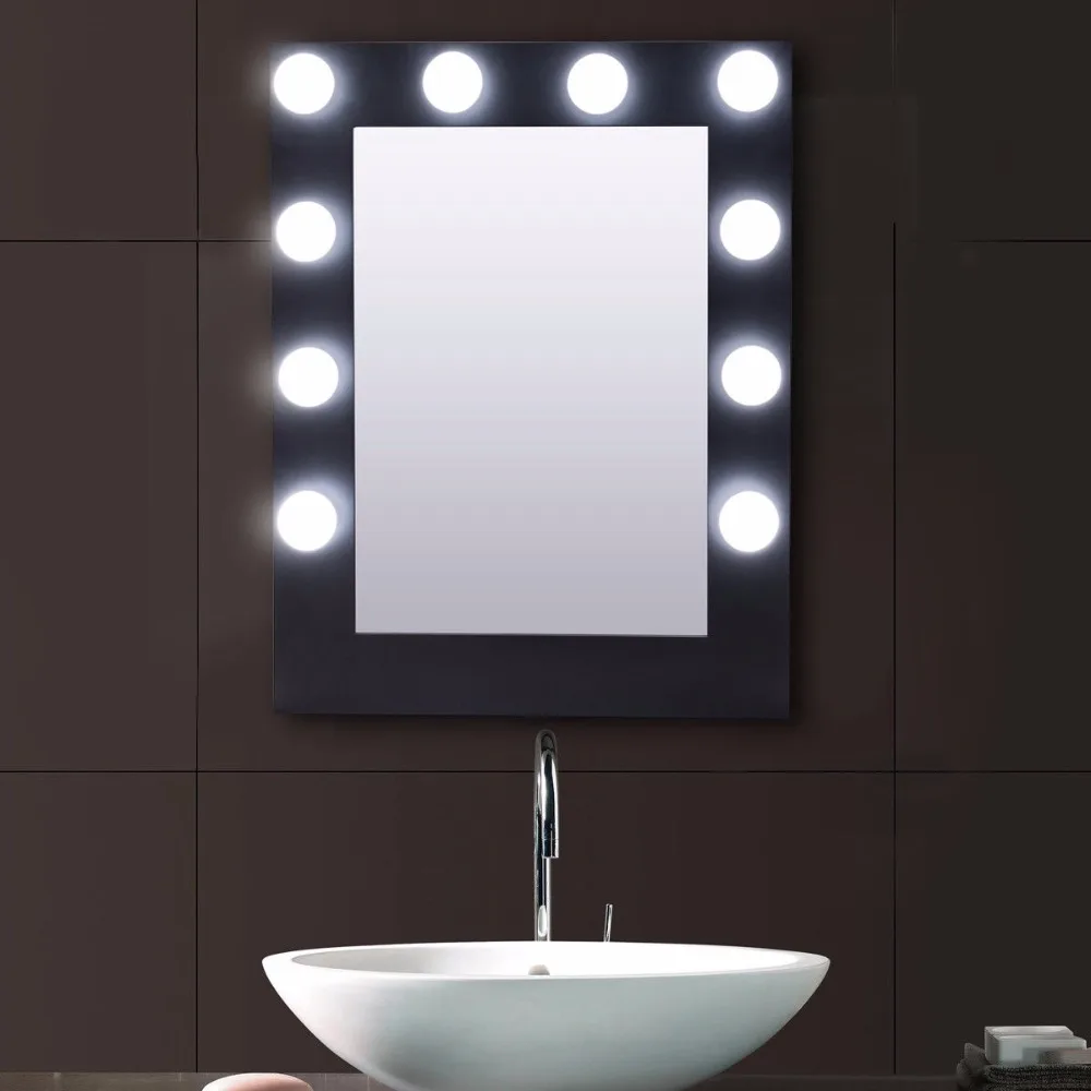 

Giantex Makeup Vanity Mirror Lighted Tabletops Mirror Dimmer LED Illuminated Modern Furniture HB85209