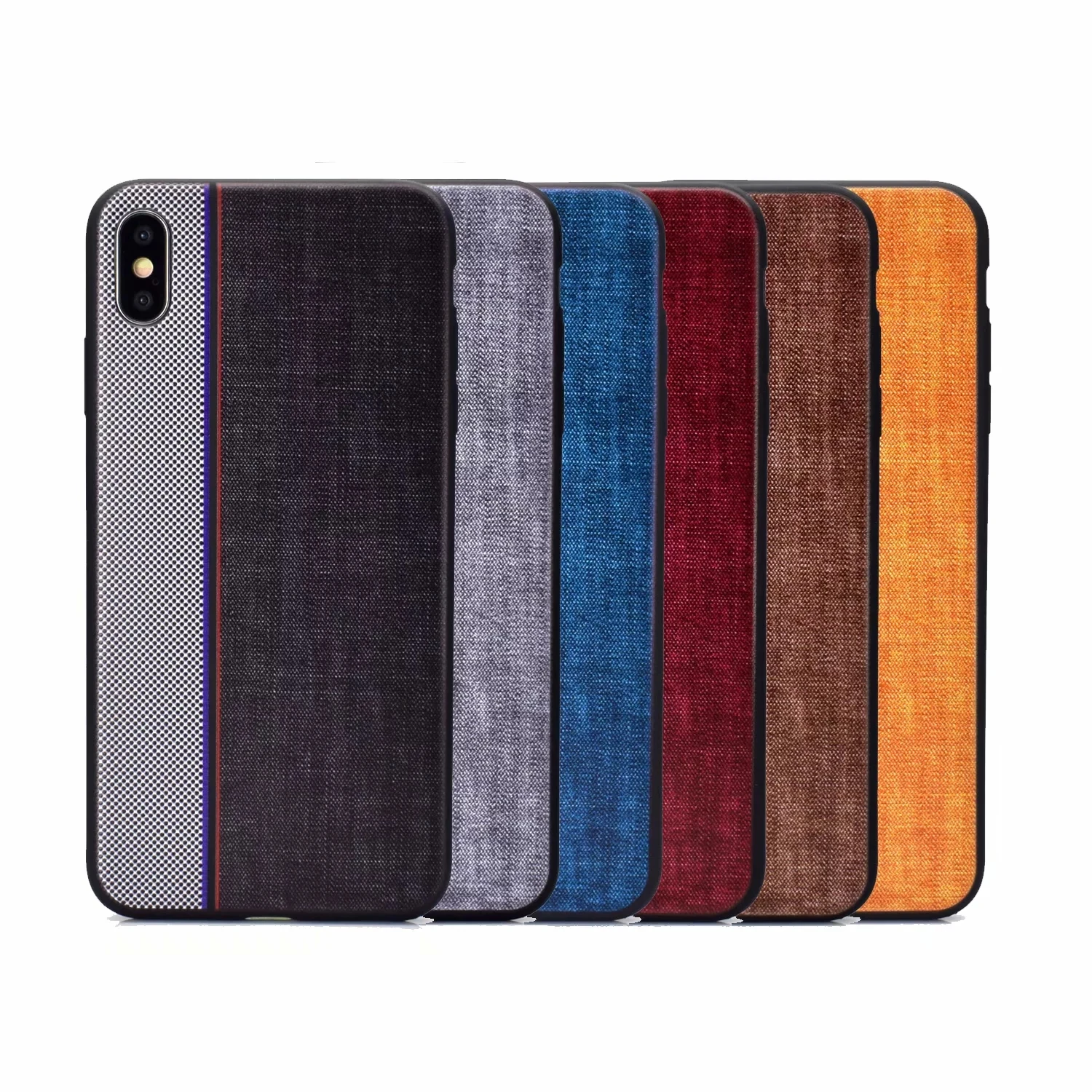 Cloth splice pattern 6 colors Soft TPU Case for apple iphone xs max Ultra-thin black soft Phone Cases XS Max |