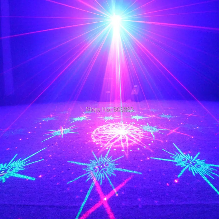 ESHINY البسيطة RGB 5 عدسة الليزر 128 أنماط العارض الأزرق Led نادي المنزل حزب بار DJ ديسكو عيد الميلاد الرقص المرحلة تأثير ضوء N60T155