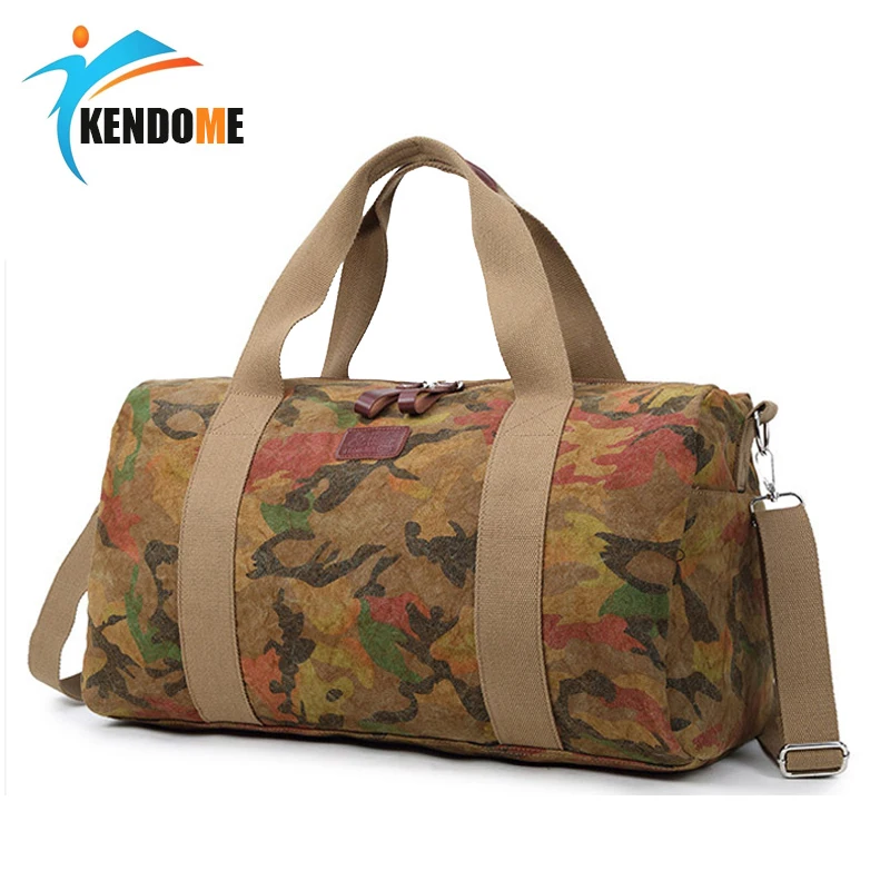 New Limited Top Canvas Camouflage Sports Gym Bag Men Women Training Crossbody Bag Waterproof