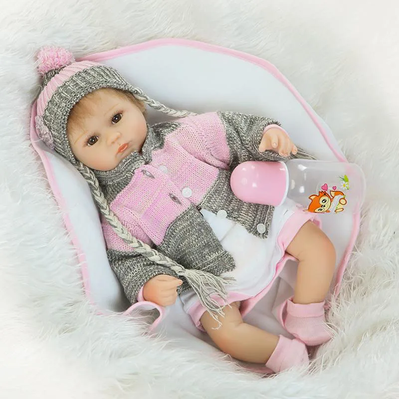 22''Handmade Lifelike Baby Girl Doll Silicone Vinyl Reborn ...