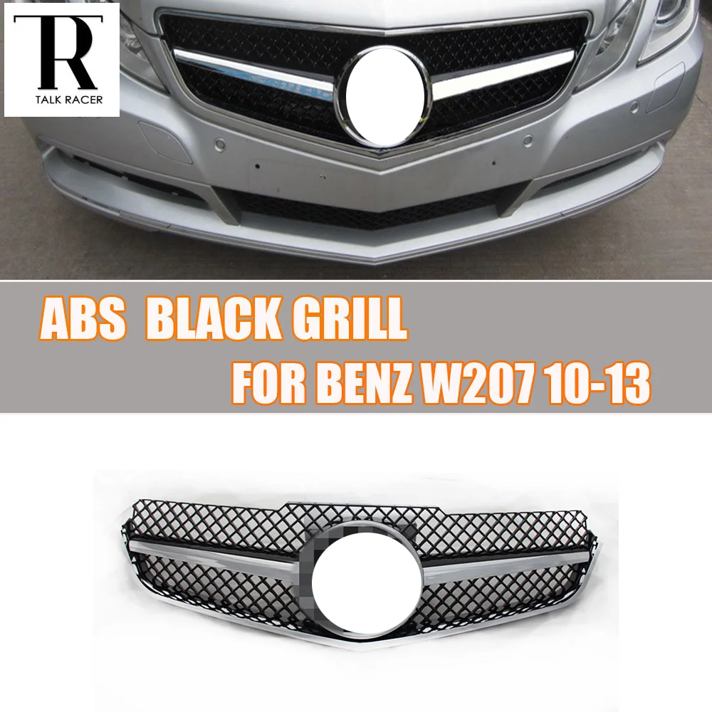 W207 C207 купе ABS Черная передняя решетка гриль бампера для Benz E260 E300 E350 купе 2010 2011 2012 2013