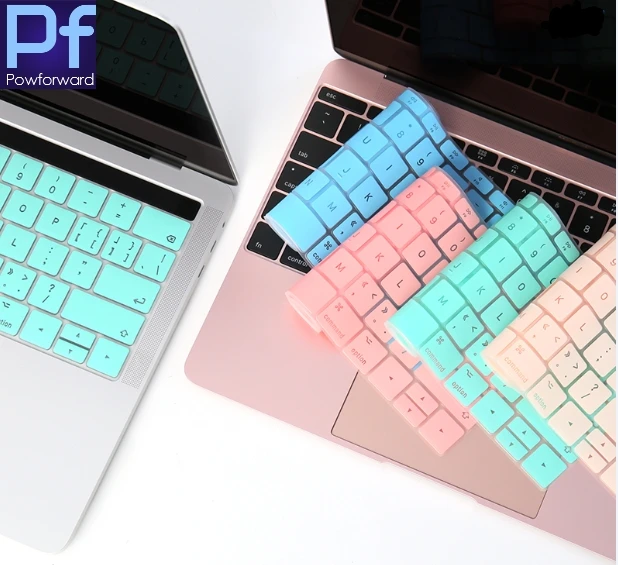 

For Macbook Pro 13 15 13.3 15.6 Touch Bar A1706 A1707 A1989 A1990 US English Keyboard Cover Protector skin Sticker Cover