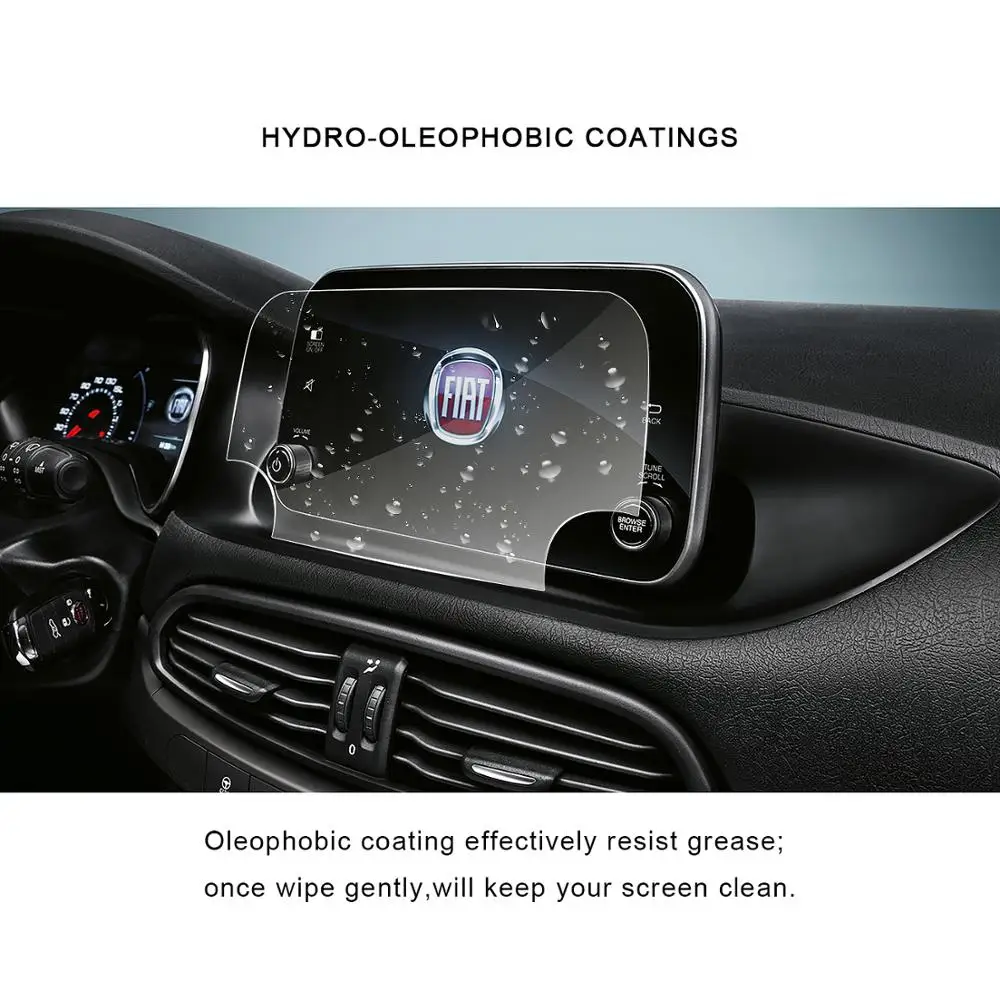 Ceny RUIYA osłona przed zwierzętami domowymi dla Fiat Tipo Uconnect 7.0 samochodowy system multimedialny wyświetlacz, niewidoczny przezroczysty ekran protect