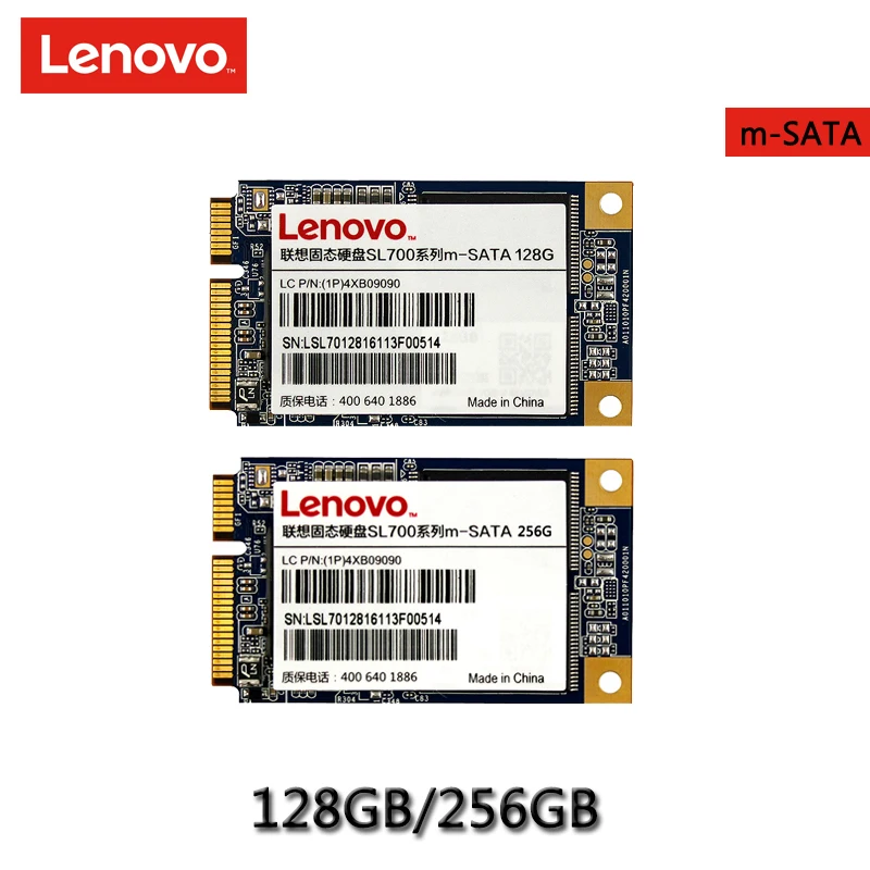 Achat Original Lenovo SSD Interne Solid State Disk 256 GB 128 GB Disque Dur MSATA pour Ordinateur Portable De Bureau PC