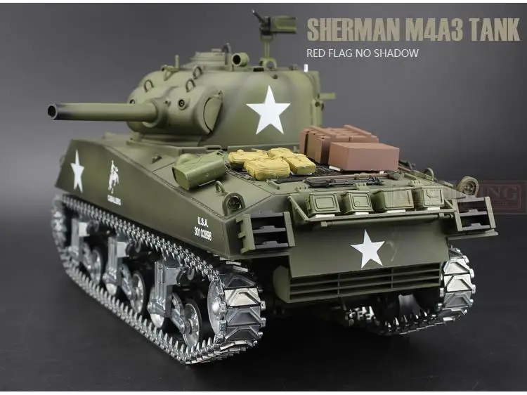 Henglong масштаб 1/16 ГГц Радиоуправляемый Танк Sherman M4A3 боевой танк армия США Ultimate