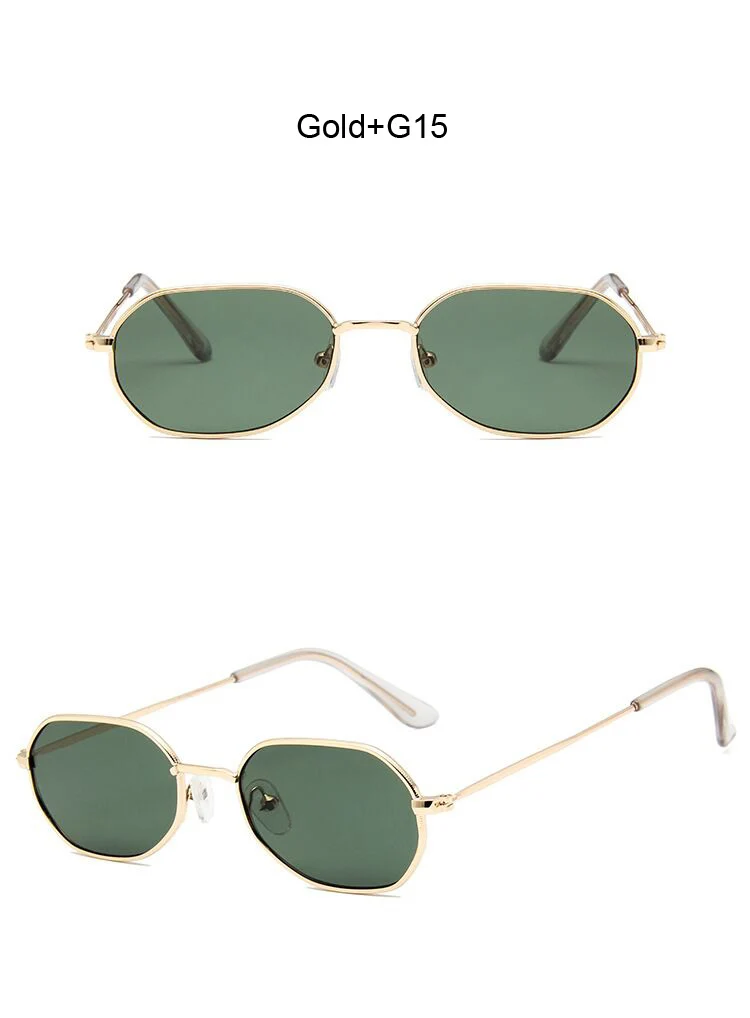 Полигональные Солнцезащитные очки женские роскошные Ретро Металлические солнцезащитные очки Женские винтажные зеркальные очки UV400