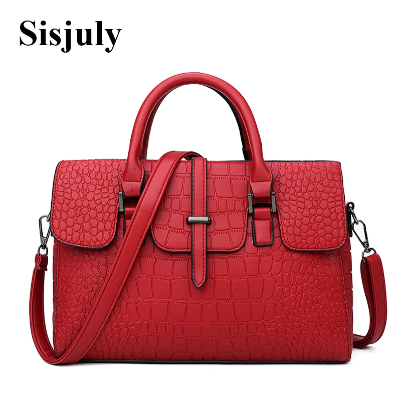 

Sisjuly Alligator Luxury Leather Handbags Women Bags Designer Female Shoulder Bag Ladies Crossbody Bag Famous Brands Casual Tote