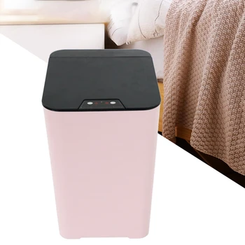 

12L Smart Sensor Trash Can Home Living Room Bathroom Kitchen Bedroom Creative With Cover Automatic Trash Can