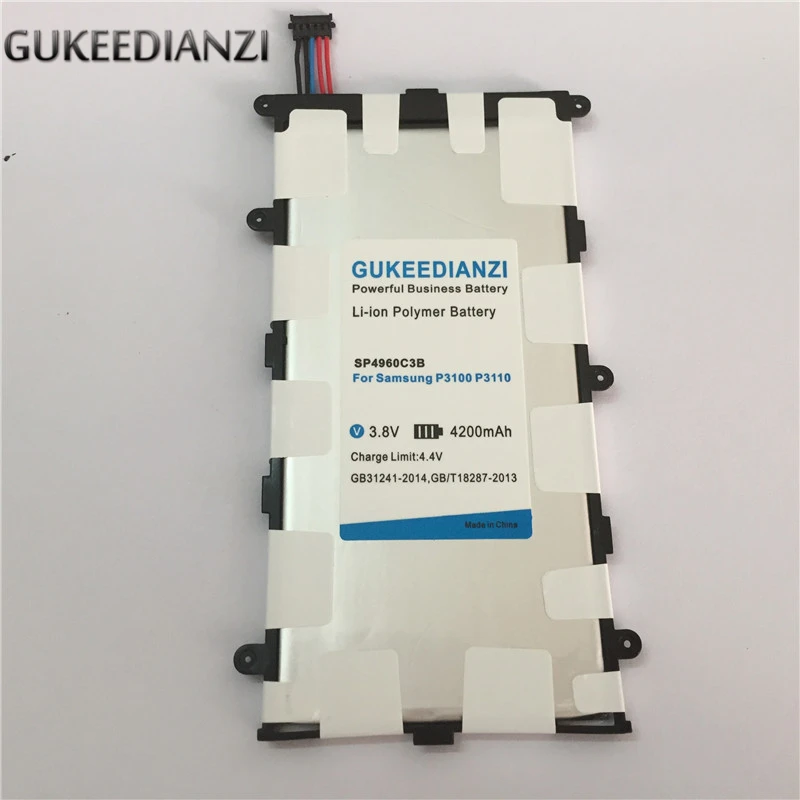 

GUKEEDIANZI Tablet Battery SP4960C3B For Samsung GALAXY Tab 2 7.0 GT P3100 P3110 P3113 P6200 P6210 4200mAh Replacement Batteries