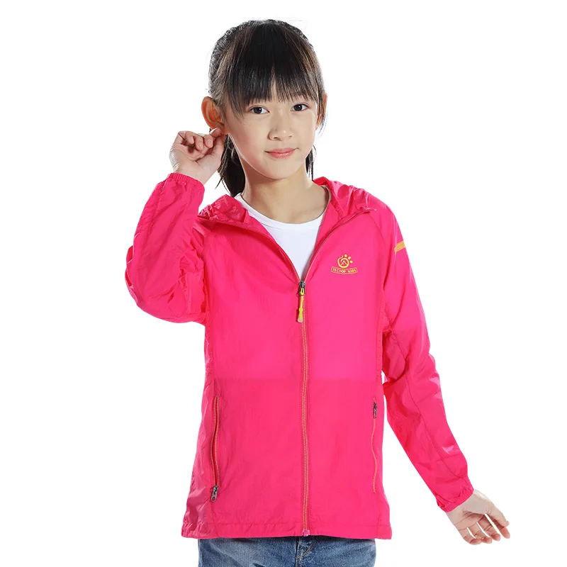 

TECTOP Children Outdoor Hiking Sun Protection Jackets Beach Kids Boys Girls Light-weight Quick-dry Thin Breathable Skin Coats