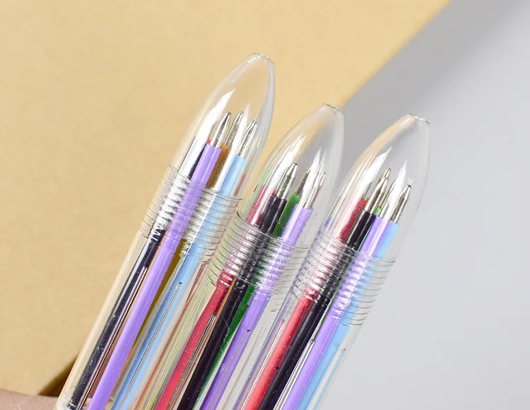 500pcs/set Dhl Shipping Six In One Ball Pen Korea Creative Stationery Cute  Multicolor Pen Multifunctional Office Stationery - Ballpoint Pens -  AliExpress