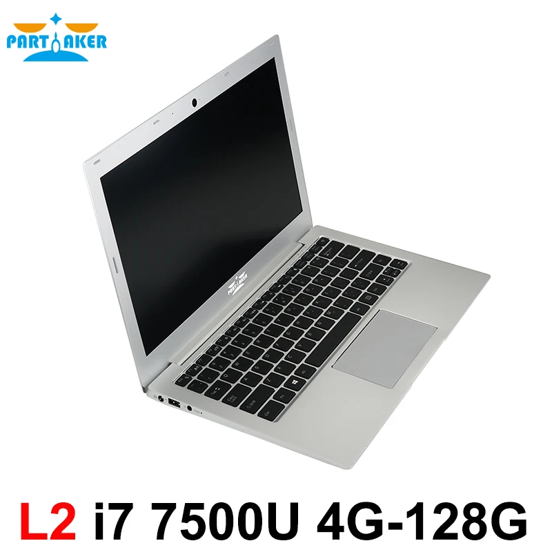 Partaker L2, Windows 10, ноутбук, ноутбук, ПК, 13,3 дюймов, Core I7 7500U, 8 Гб Ram, 256 Гб SSD, клавиатура с подсветкой, 1920*1080, ультрабук