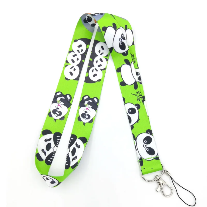 Regooly RE07 Cartoon panda Neck keychain necklace Anime Cartoon Neck Strap Lanyard ID badge holder Keychain Lanyards present