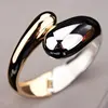 2019 Top Quality Fashion Bangles Gold Color Alloy Simple Wide Opened Bangles Snake Bracelet & Bangles For Women S1605 3