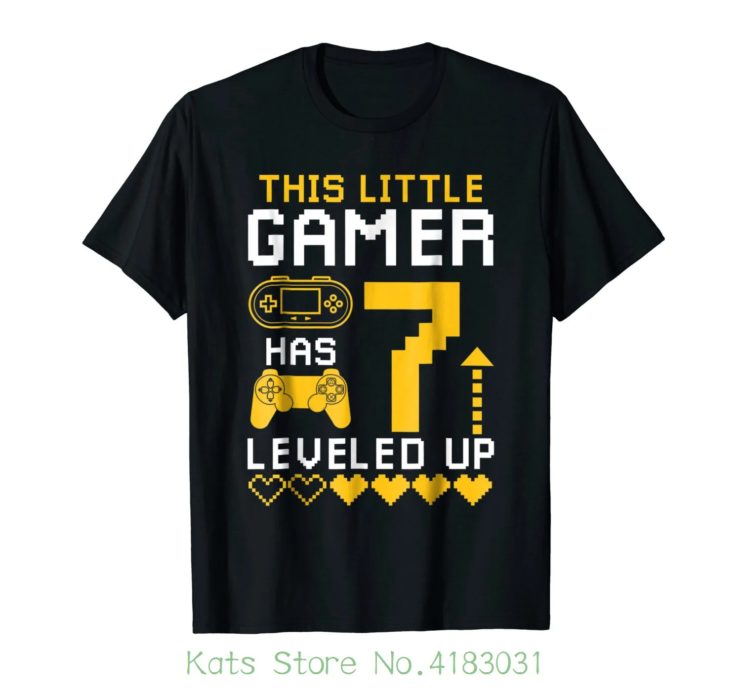 Kids 7th Birthday Boys Gamer T shirt Leveled Up 7 Year Old Summer T ...