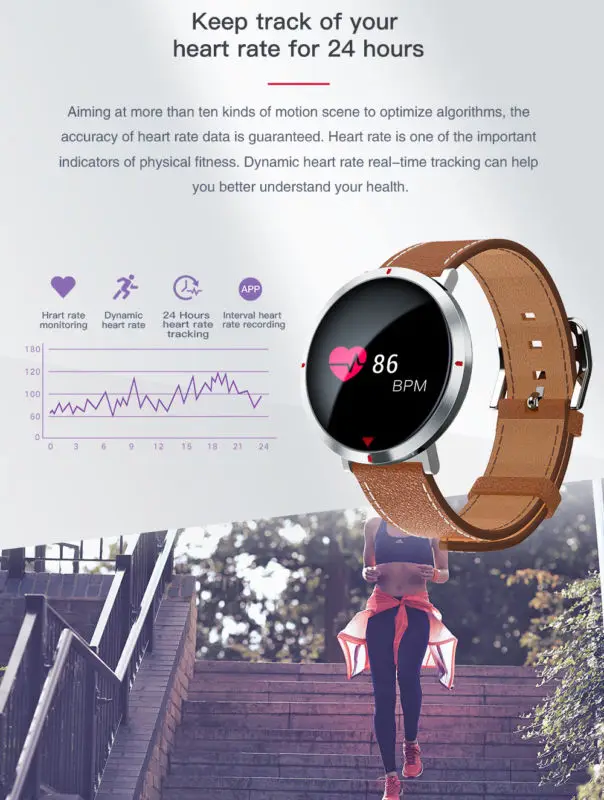 Монитор часы водонепроницаемый экран Bluetooth ритм крови Смарт сердце Сенсорное