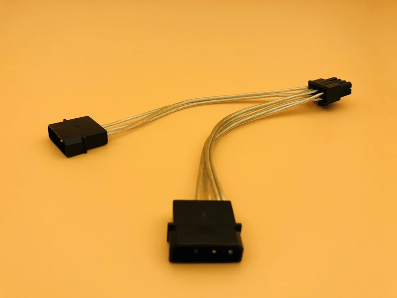 18cm 4PIN to 8PIN Graphic Card Cable Dual 4Pin to 8Pin(6+2) Graphics Card Power Cable Supply Dual D port to 8 pin for BTC Mining
