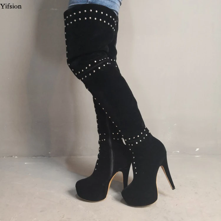 platform over the knee boots