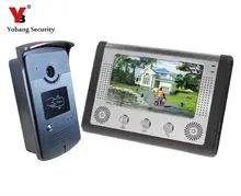 Yobang Security 7″ Video Intercom Door Phone Doorbell Kit LCD Monitor Night Vision Wired Apartment Audio Visual 2 Way Intercom