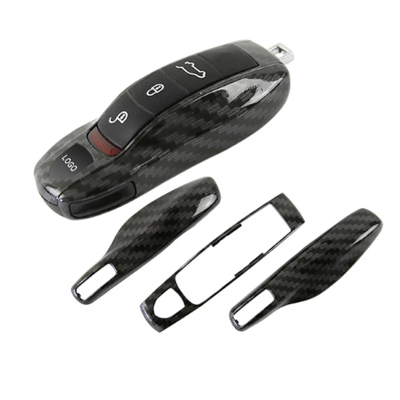 

Red Carbon Fiber Car Key Case Protective Shell Styling Bag Box For Porsche Cayenne Macan Cayman Boxster 911