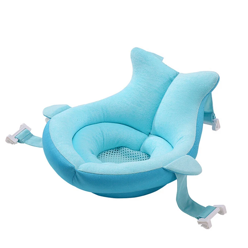 cheap Portable Baby Shower Cushion Bed Bathing Lying Non slip Bath Pad Sponge Bathtub Mat Seat Baby Care Bath Shower Products