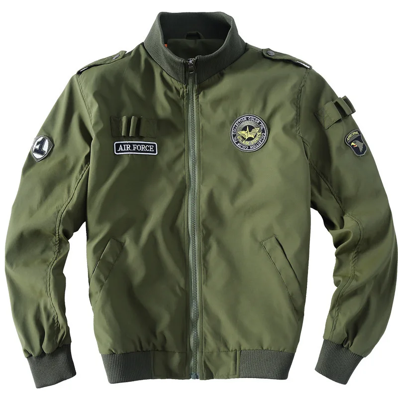 Военная Тактическая Мужская армейская летная куртка-бомбер Ma-1, бейсбольная университетская куртка для колледжа, пилот ВВС, водонепроницаемая зимняя куртка для мужчин - Цвет: Army Green