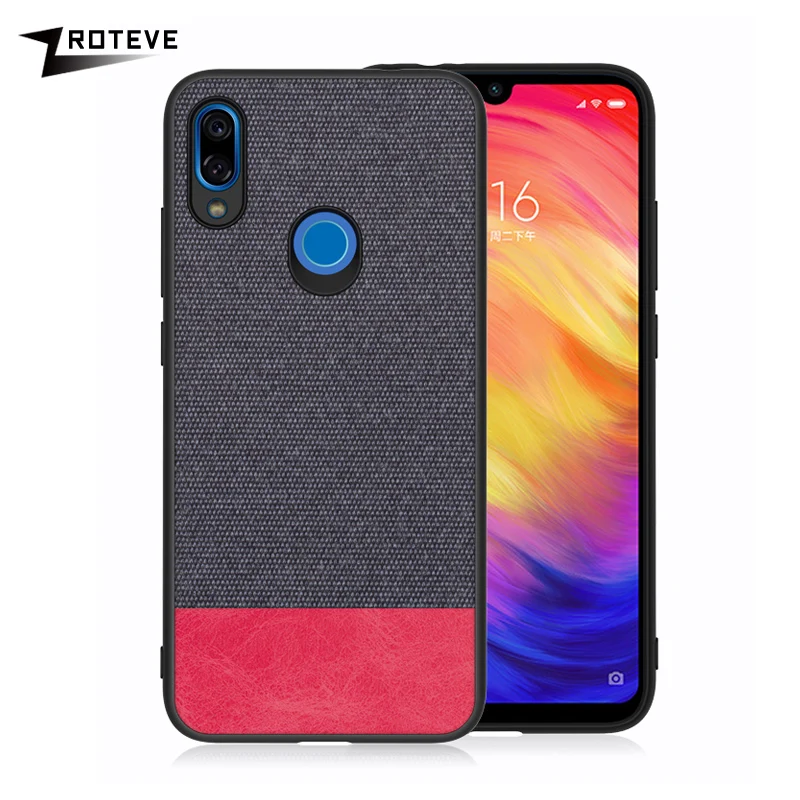 

For Redmi Note 7 6 5 Cases Silicone TPU Canvas Back Cover Cloths Fabric Case For Xiaomi Redmi Note7 Note 7 6 5 Pro Phone Case