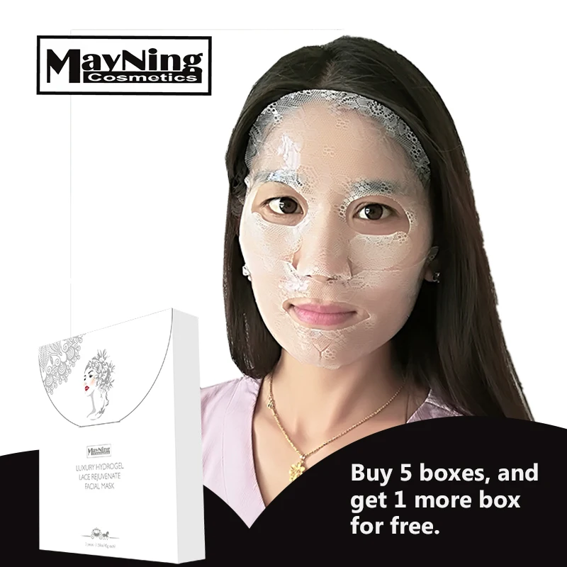 

LUXURY HYDROGEL LACE REJUVENATE FACIAL MASK 3pcs/box Hydrogel Mask Hydrate Skin Bright Composition Face Mask