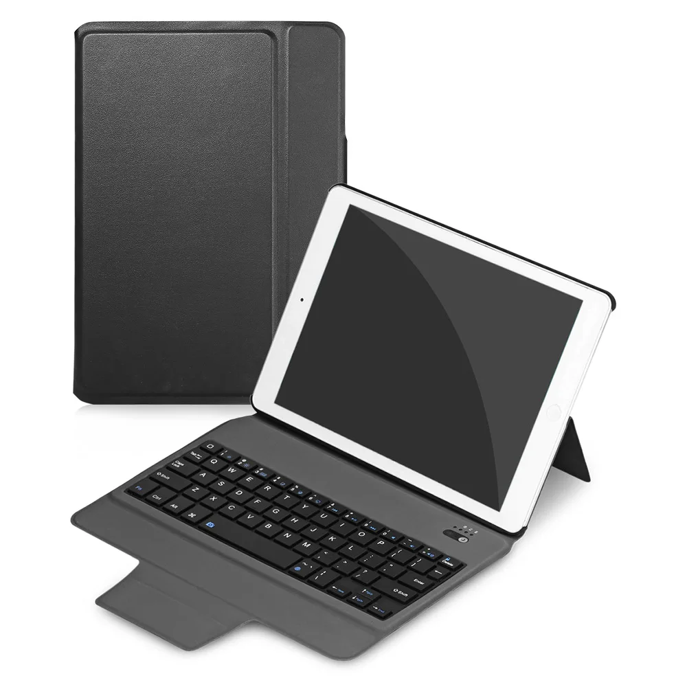 Wireless Bluetooth 3.0 Keyboard Smart Case Magnetic Charging PU Leather