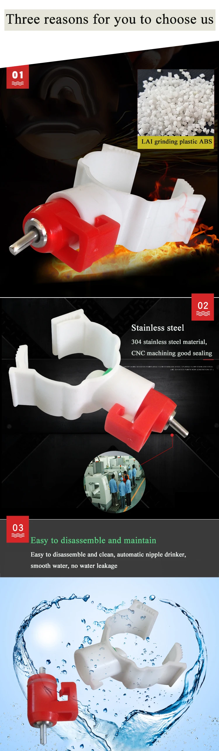 Chicken nipple drinkers ball drinking drinkers for chickens poultry equipment automatic waterer farming agro  cage
