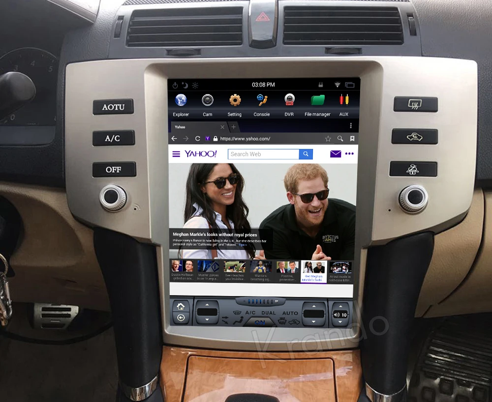 Perfect Krando Android 6.0 12.1" Tesla style Vertical screen car navigation for toyota mark x reiz 2005-2009 radio gps multimedia wifi 1