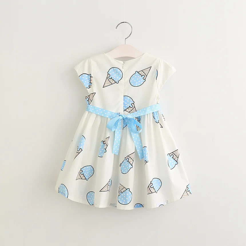 

Retail Children's wear summer new 2018 children's clothing cotton printed ice cream lace dress girls