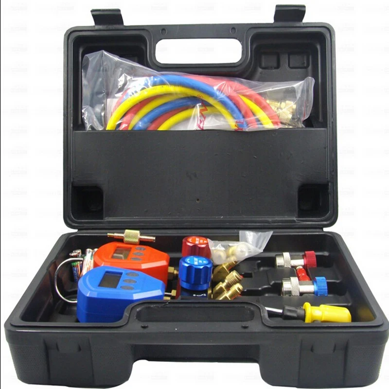

Digital double gauge valve HS-5200A Ball valve structure car air conditioning maintenance fluoride refrigerant
