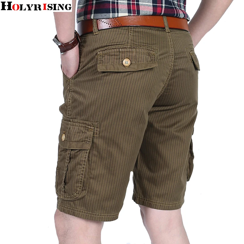Holyrising мужские шорты с карманами короткие Masculino хлопковые полосатые Roupas свободные бермуды Masculina Дышащие Бодибилдинг 18715-5