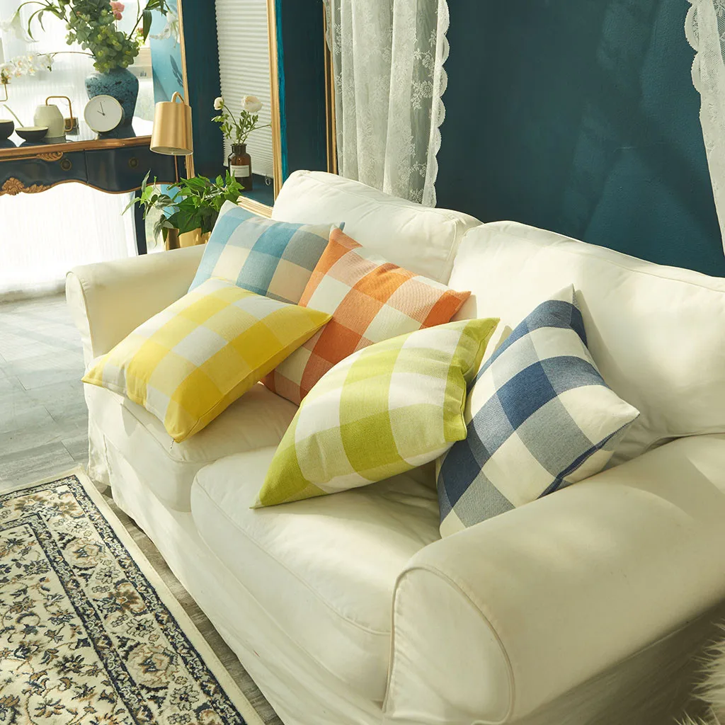 

ISHOWTIENDA Lattice Geometric Patterns Cushion Cover Square Pillow Case Home Decor sofa decorative cushions